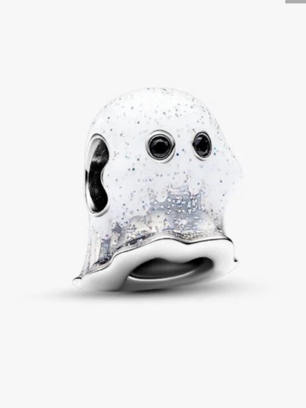 PANDORA Glow-in-the-dark Boo Ghost 925 charm new w/ Pandora pouch